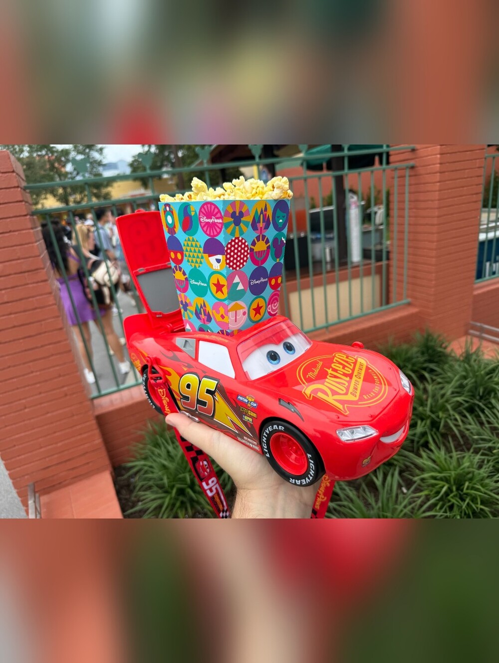 Disney Parks Lightning McQueen Light Up Popcorn Bucket